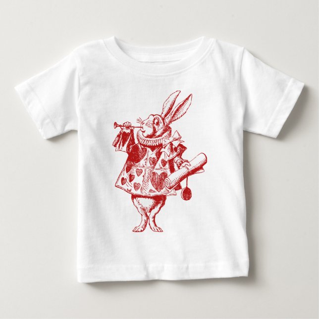 White Rabbit Herald Inked Red Baby T-Shirt (Front)