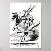 White Rabbit Herald Poster (Alice's Adventures)