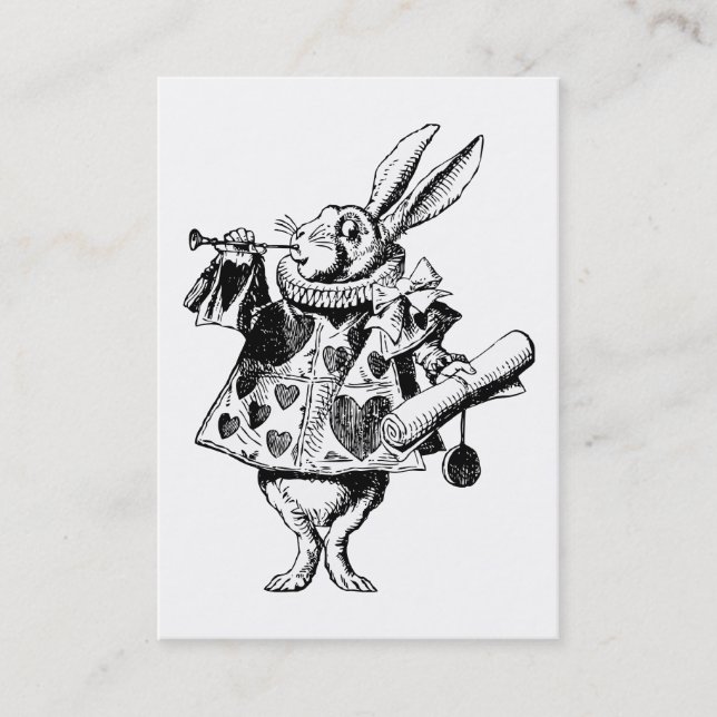 White Rabbit Herald Prom Bid Calling Card (Front)