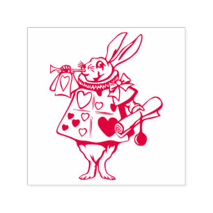 White Rabbit Herald Trumpeter Alice in Wonderland Self-inking Stamp