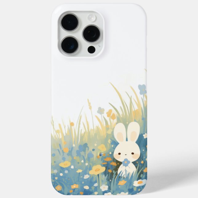 White Rabbit Hiding in Meadow Case-Mate iPhone Case (Back)