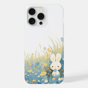 White Rabbit Hiding in Meadow iPhone 15 Pro Max Case
