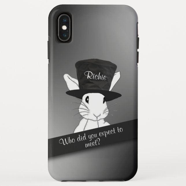 White Rabbit  in Personalised Top Hat Case-Mate iPhone Case (Back)