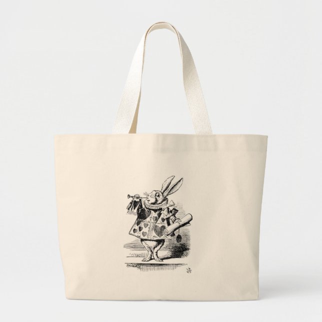 White Rabbit Large Tote Bag (Front)