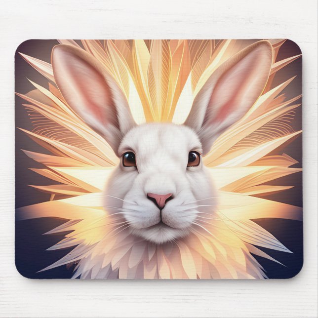 White Rabbit Mouse Mat (Front)