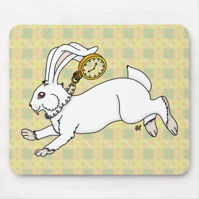 White Rabbit Mousepad (Front)