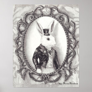 White Rabbit Poster White Rabbit Art Wonderland