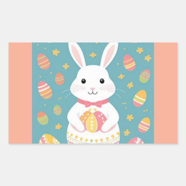 White Rabbit  Rectangular Sticker (Front)