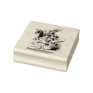 White Rabbit Rubber Stamp