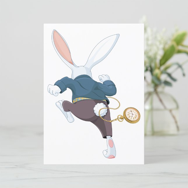 White Rabbit Running Away Invitation (Creator Uploaded)