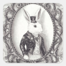 White Rabbit Sticker Alice in wonderland Sticker