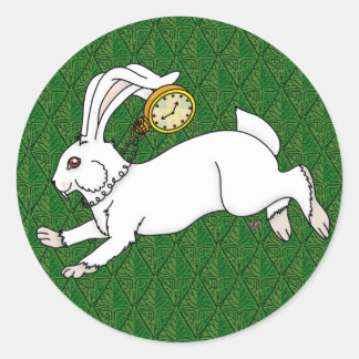 White Rabbit Stickers Green BG