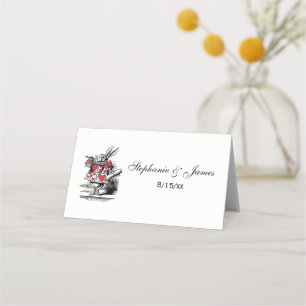 White Rabbit Trumpeter Alice Adv in Wonderland Place Card