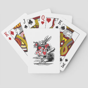 White Rabbit Trumpeter Alice Adv in Wonderland Playing Cards