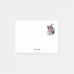 White Rabbit Trumpeter Alice Adv in Wonderland Post-it Notes