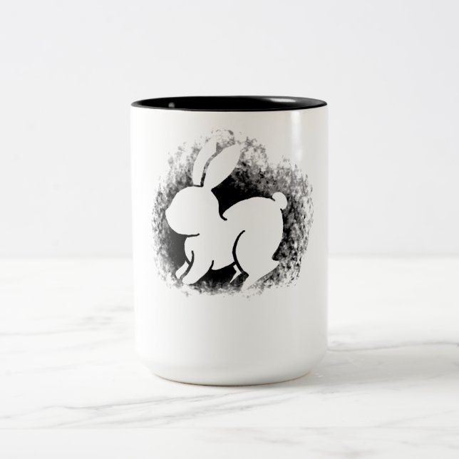White Rabbit Two-Tone Coffee Mug (Center)