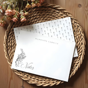 White Rabbit Vintage Alice in Wonderland Name Card