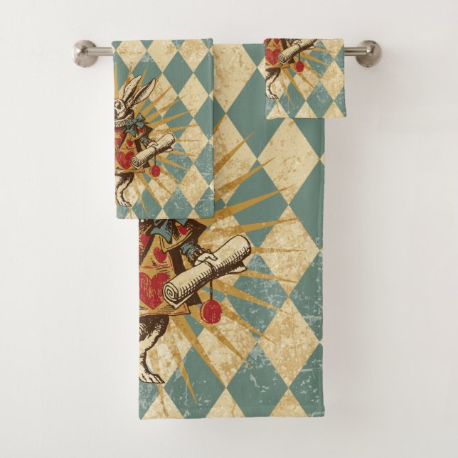 White Rabbit Vintage Bath Towel Set (Insitu)