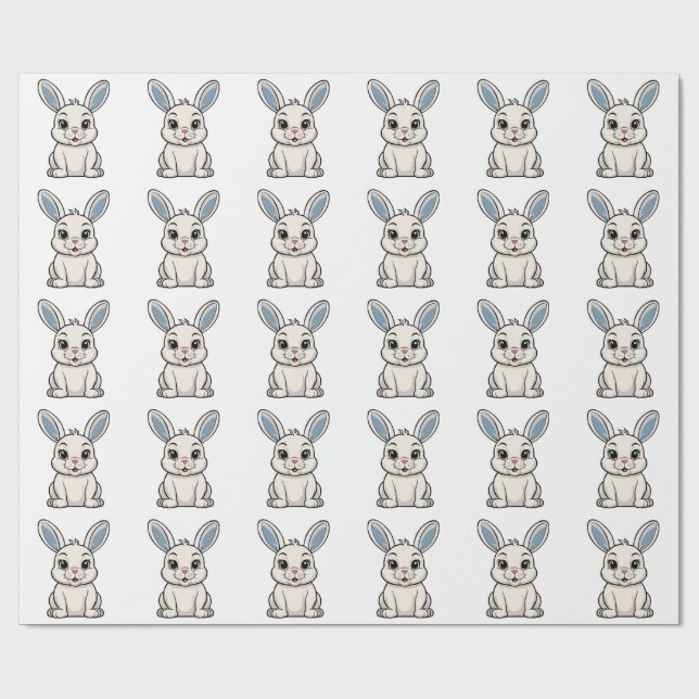 White Rabbit Wrapping Paper (Flat)