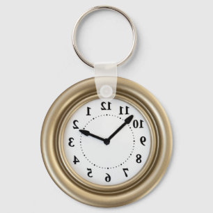 White rabbit's clock key ring