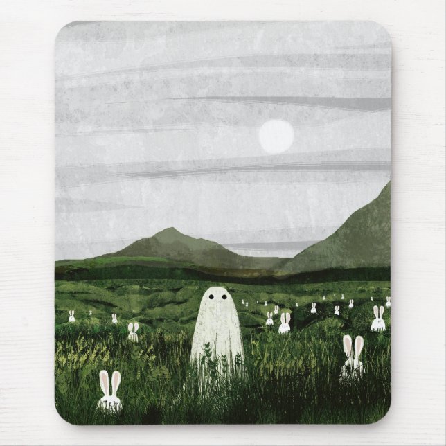 White Rabbits Mouse Mat (Front)