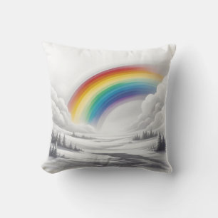 White Rainbow Cushion