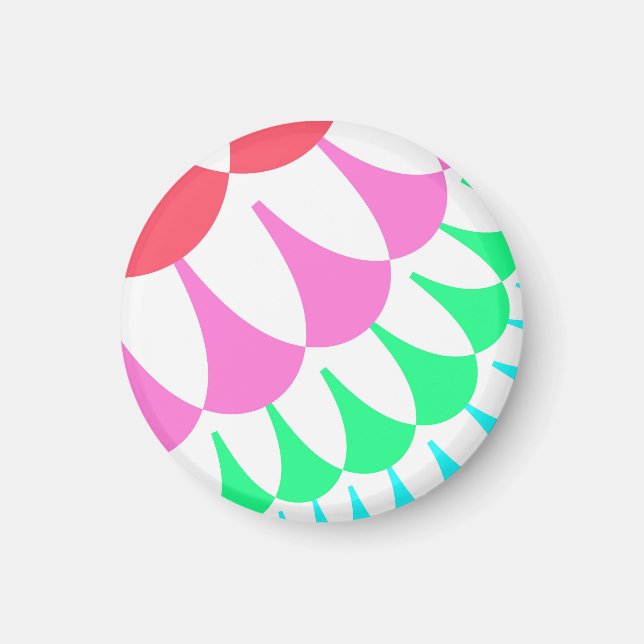 White Rainbow Scales Magnet (Front)