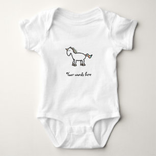 White rainbow unicorn baby bodysuit