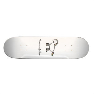 White rainbow unicorn skateboard