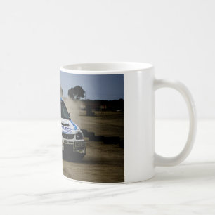 White Rally Car Coffee Mug
