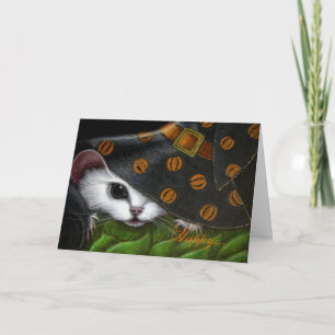 WHITE RAT/MICE/MOUSE HALLOWEEN Card