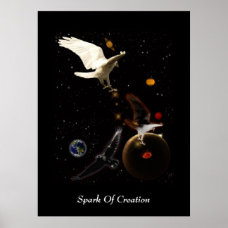 White Raven Fantasy Art Poster