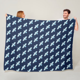 White Raven Fleece Blanket