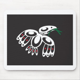 White Raven Mouse Mat