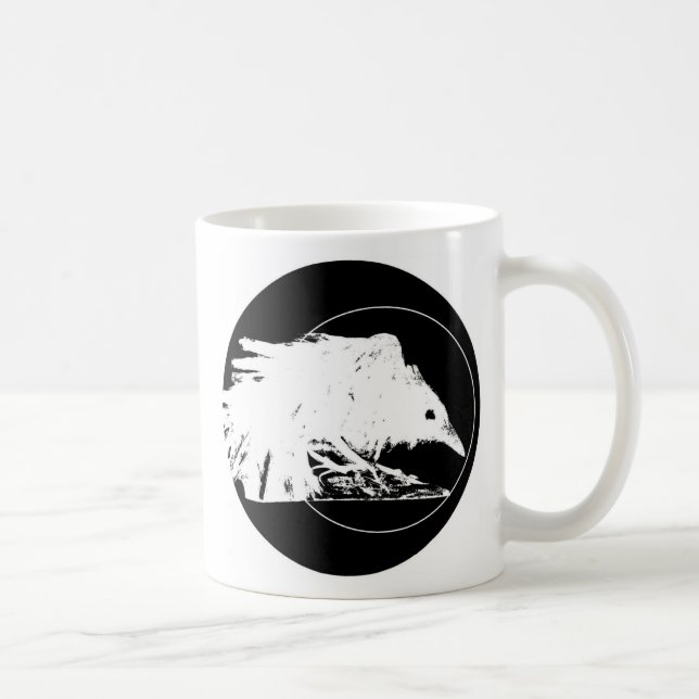 White Raven Mug (Right)