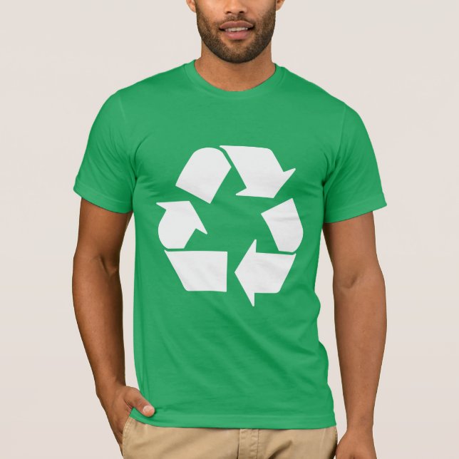 WHITE RECYCLE SYMBOL T-Shirt (Front)