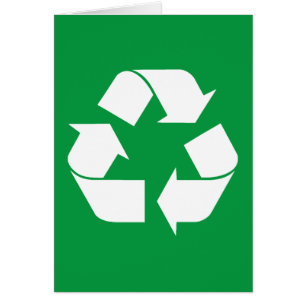 White Recycling Symbol 