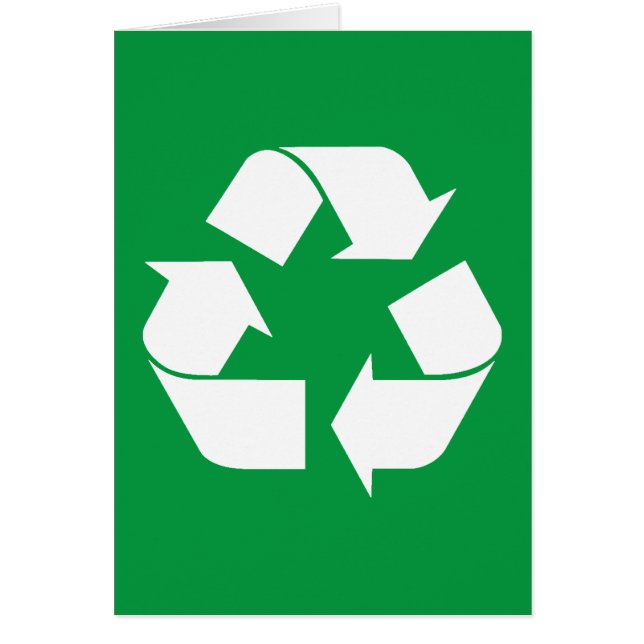 White Recycling Symbol  (Front)