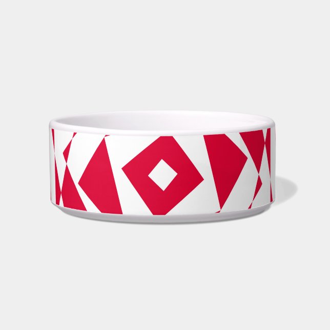 White red abstract illusion  bowl (Front)