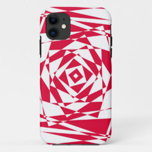 White red abstract illusion  iPhone 11 case
