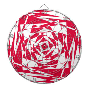 White red abstract illusion  dartboard
