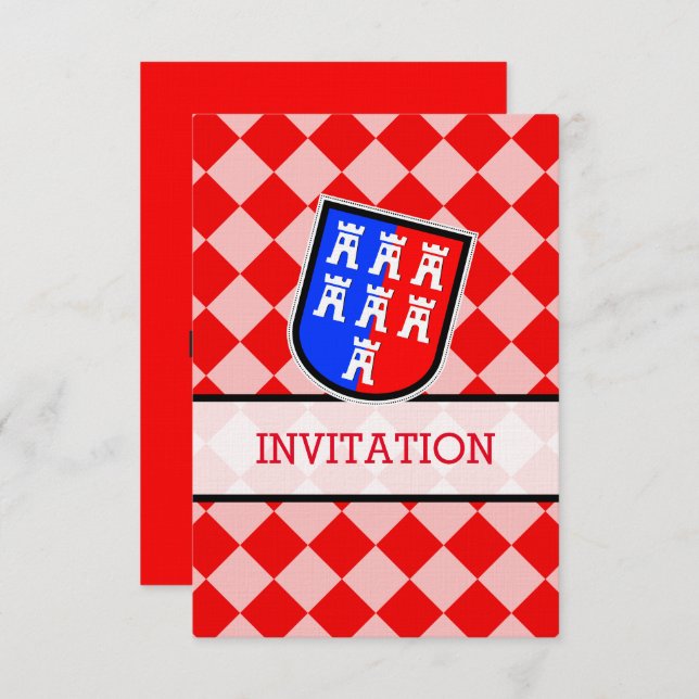 White, red, black invitation (Front/Back)