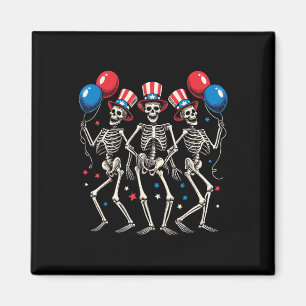 White Red Blue Ice Cream American Flag 4th Of July Magnet