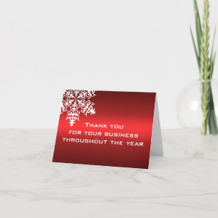 White & Red Business Thank You Note Card