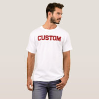 White & Red CUSTOM University Men's T-Shirt