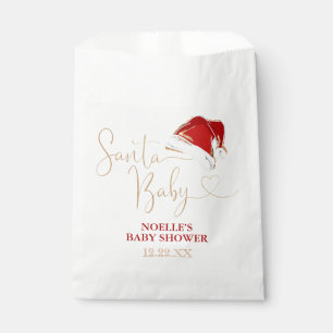 White Red Gold Santa Hat Christmas Santa Baby Favour Bags