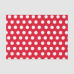 White & Red Medium Polka Dot Christmas Tissue Paper<br><div class="desc">Wrap your Christmas or party gifts in style with this chic white & green large medium sized polka dot tissue paper. Great for Christmas,  Valentines Day,  and birthdays.</div>