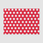 White & Red Medium Polka Dot Christmas Tissue Paper<br><div class="desc">Wrap your Christmas or party gifts in style with this chic white & green large medium sized polka dot tissue paper. Great for Christmas,  Valentines Day,  and birthdays.</div>