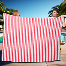 White Red Pink Summer Stripes