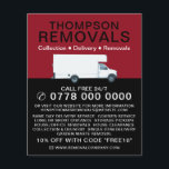 White Removal Van, Removal Company Advertising Flyer<br><div class="desc">White Removal Van,  Removal Company Advertising Flyer by The Business Card Store.</div>